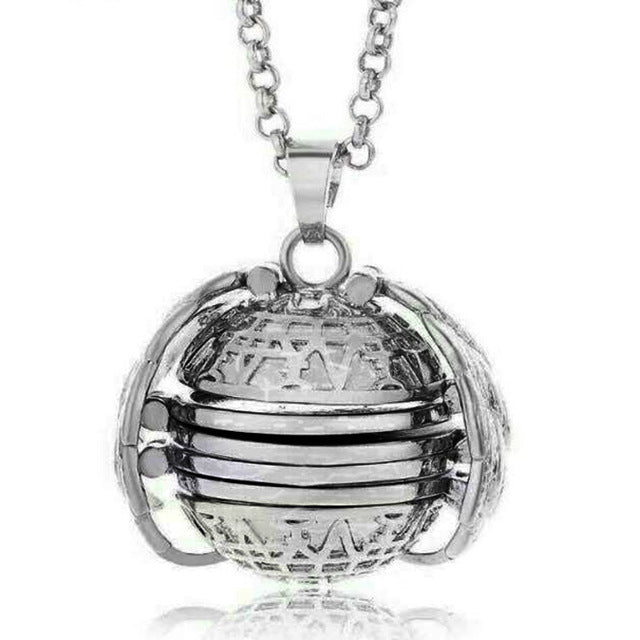 Magical Necklace with Expanding Photo Locket Silver Ball