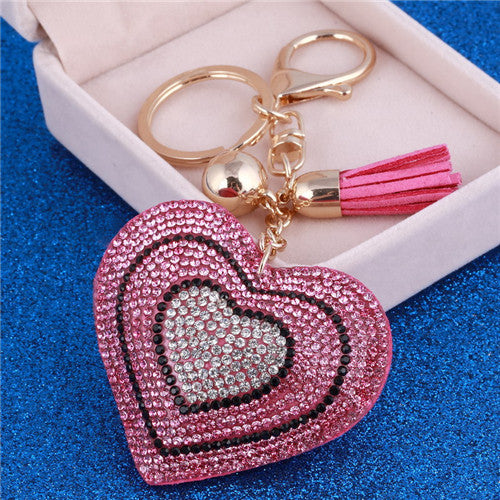 Romantic Heart Key Chain