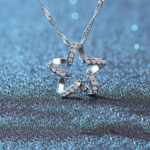 925 Sterling Silver Star Pendant Necklace