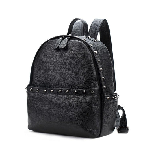 Black Leather Backpack