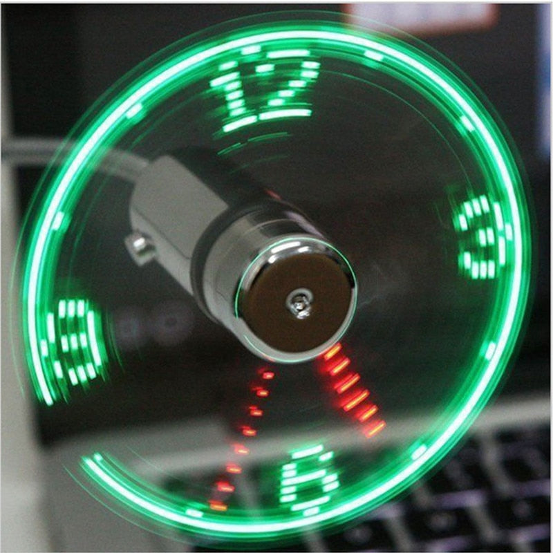 Mini USB Fan portable Flexible Gooseneck LED Clock