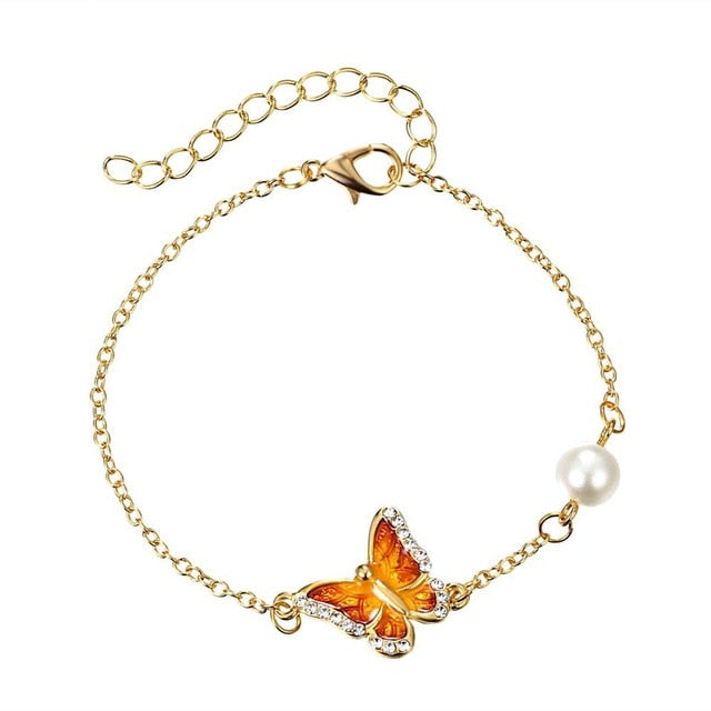 Oil Painted Butterfly Bracelet